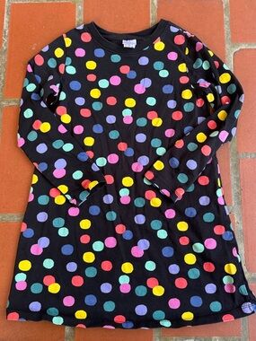 Hanna Andersson Black Polka Dot Long Sleeve Dress - Multicolor Dots